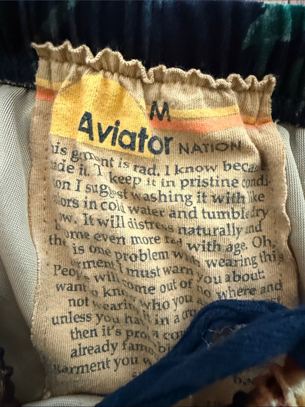 Aviator Nation Green Tiger Velvet Sweatpants M - Picture 2 of 3